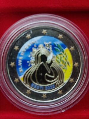 2 EURO 2022 ESTONIA COLORATA PACE IN UCRAINA FDC