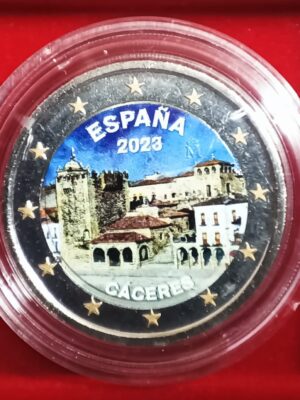 2 EURO SPAGNA COLORATO CACERES 2023 FDC
