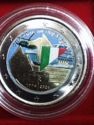 2 EURO 2024 GUARDIA DI FINANZA ITALIA COLORATO FDC