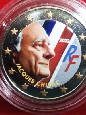 2 EURO 2022 FRANCIA CHIRAC COLORATO FDC