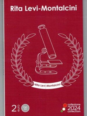 2 EURO ITALIA 2024 COINCARD RITA LEVI MONTALCINI FDC