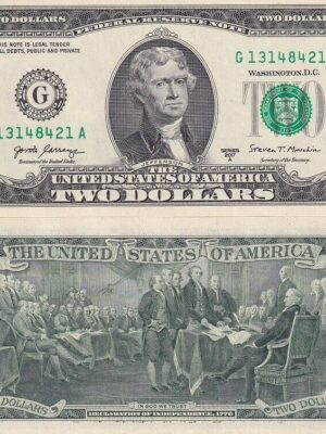 1 BANCONOTA DA 2 DOLLARI USA 2017 A P 545 Chicago IL "G" UNC