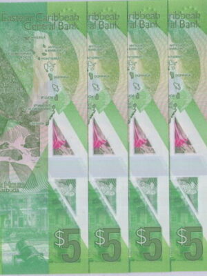 EAST CARIBBEAN 5 DOLLARI 2021 FDS NUOVI 1 BANCONOTA!