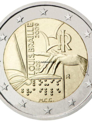 2 euro ITALIA 2009 Louise Braille FDC