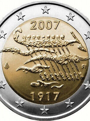 2 euro 2007 Finlandia 90° Indipendenza FDC