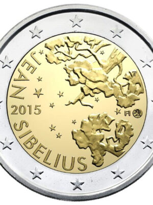 2 euro 2015 Finlandia 100° nascita di Sibelius FDC