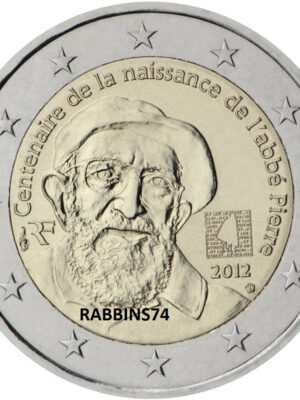 2 euro 2012 Francia Abbè Pierre FDC