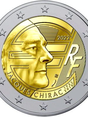 2 euro 2022 Francia J. Chirac FDC