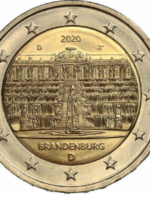 2 euro 2020 Germania Brandeburgo Palazzo Sanssouci 5 monete A,D,G,J,F FDC