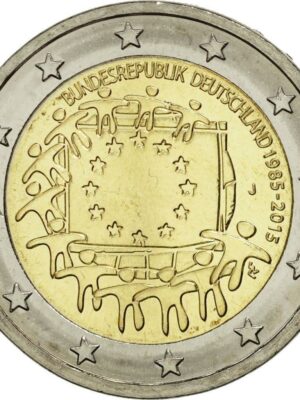 2 euro 2015 Germania 30° Bandiera europea 5 monete A,D,G,J,F FDC