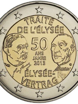 2 euro 2013 Germania Trattati dell'Eliseo 5 monete A,D,G,J,F FDC
