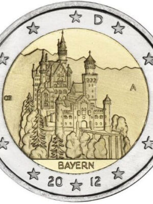 2 euro 2012 Germania Neuschwanstein 5 monete A,D,G,J,F FDC