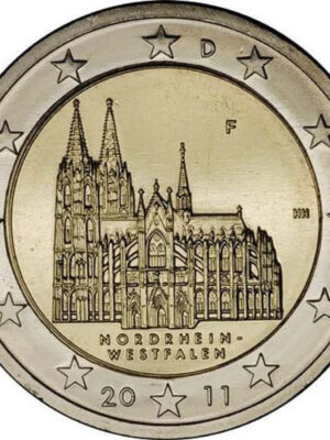 2 euro 2011 Germania Duomo di Colonia 5 monete A,D,G,J,F FDC