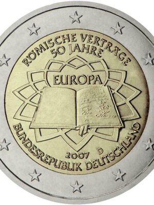 2 euro 2007 Germania Trattati di Roma 5 monete A,D,G,J,F FDC