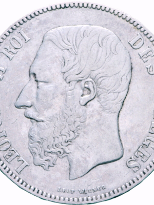 5 Franchi 1868 Belgio Re Leopoldo II in argento