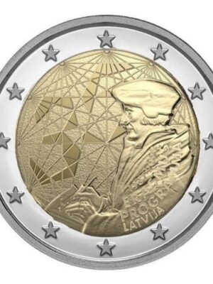 2 euro 2022 Lettonia Erasmus FDC