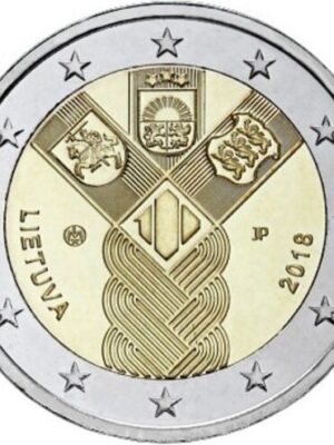 2 euro 2018 Lituania 100° Stati baltici FDC