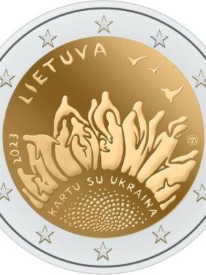 2 euro 2023 Lituania Solidarietà all'Ucraina FDC