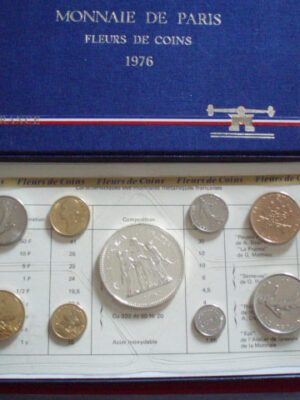 Divisionale Francia 1976 con Argento FDC