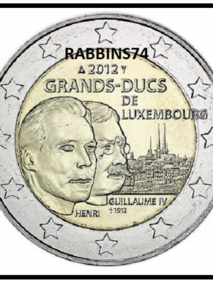 2 euro 2012 Lussemburgo Morte di Guglielmo IV FDC