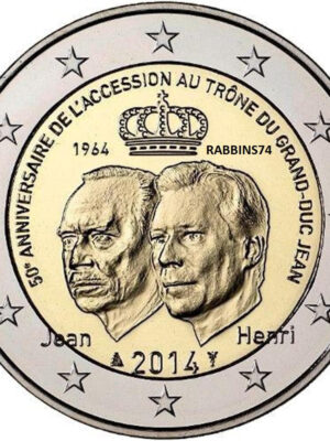 2 euro 2014 Lussemburgo 50° Ascesa di Giovanni FDC