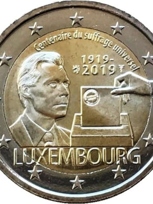2 euro 2019 Lussemburgo Suffragio Universale FDC