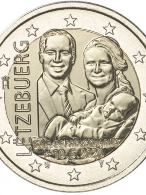 2 euro 2020 Lussemburgo Nascita Carlo NORMALE FDC