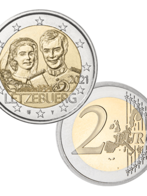 2 euro 2021 Lussemburgo NOZZE NORMALE FDC