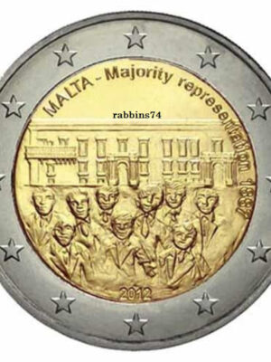 2 euro 2012 Malta Rappresentanza maggioritaria 1887 FDC
