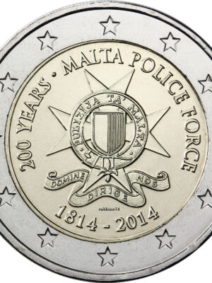 2 euro 2014 Malta Polizia FDC