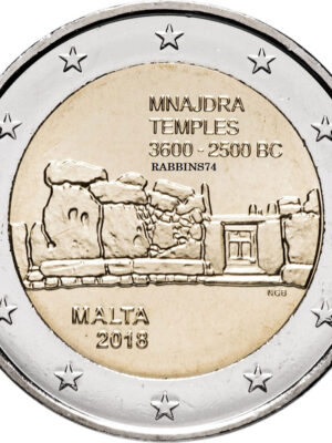 2 euro 2018 Malta siti Archeologici Mnajdra FDC