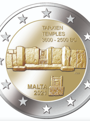 2 euro 2021 Malta Tarxien FDC