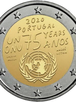 2 euro 2020 Portogallo 75° ONU FDC