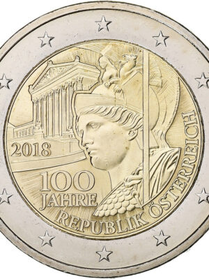 2 euro 2018 Austria 100° Repubblica FDC