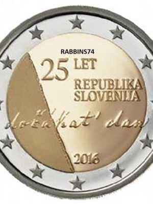 2 euro 2016 Slovenia 25° Indipendenza della Repubblica FDC