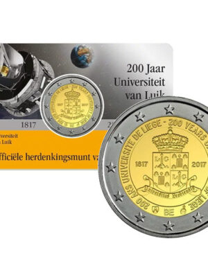 2 euro 2017 Belgio Coincard Università di Liegi FDC v. francese