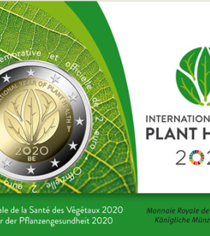 2 euro 2020  Belgio Coincard Piante FDC versione francese