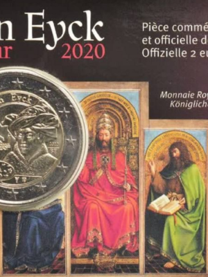 2 euro 2020  Belgio Coincard Jan Van Eyck FDC versione francese