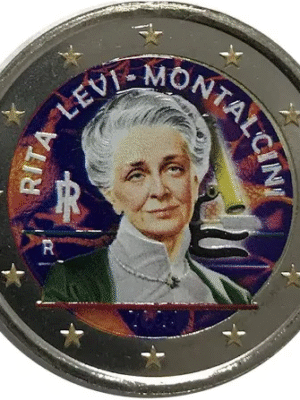 ITALIA 2024 2 EURO RITA LEVIMONTALCINI FDC COLORATO