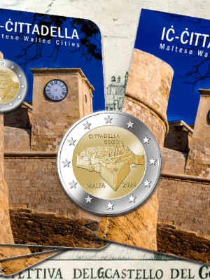 MALTA 2 EURO 2024 COINCARD CITTADELLA GOZO - MALTESE WALLED CITIES CITTADELLA GOZO