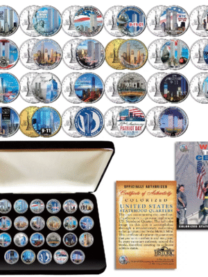 PRENOTABILE: WORLD TRADE CENTER SERIE COMPLETA 23 MONETE NEW YORK