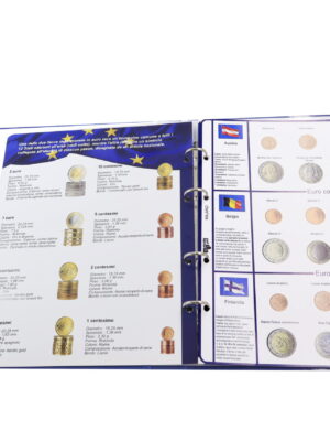 Eurocollection 12 paesi – Raccoglitore con custodia, completo di 4 pagine
