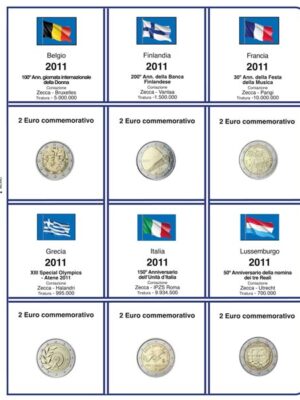 AGGIORNAMENTO FOGLI 2011 Belgio-Finlandia-Francia-Grecia-Italia-Lux-Malta-Paesi Bassi-Portogallo-Slovacchia-Slovenia-Spagna - 2 pagine MASTERPHIL