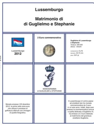 AGGIORNAMENTO FOGLIO 2012 agg. 2012 Lussemburgo - matrimonio Guglielmo di Lussemburgo e Stephanie - 1 pagina MASTERPHIL