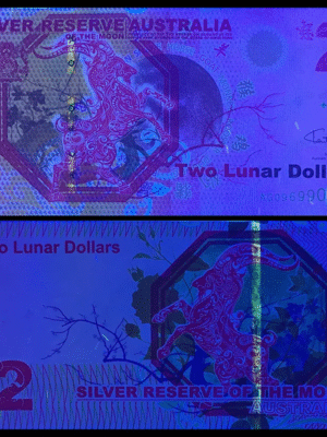 AUSTRALIA 1 BANCONOTA DA 2 DOLLARI 2015 SILVER RESERVE LUNAR CAPRA FDC UNC