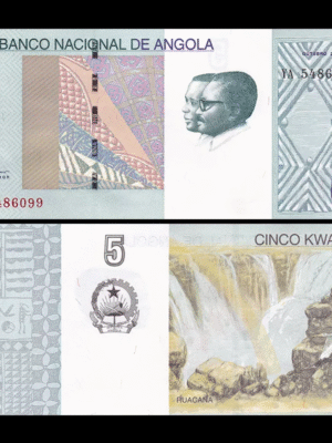 ANGOLA 1 BANCONOTA DA 5 KWANZAS FDS UNC NUOVA