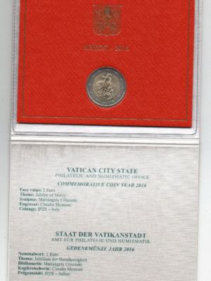 VATICANO - 2 Euro FDC - Giubileo della Misericordia - Anno 2016