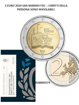 SAN MARINO COPPIA DI MONETE IN FOLDER DEL 2024 GHIRLANDAIO + DIRITTI FDC
