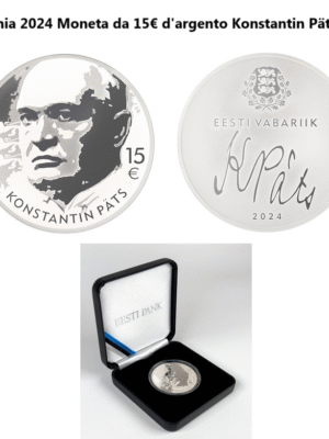 ESTONIA 2024 15 EURO IN ARGENTO COMEMMORATIVA Konstantin Päts 150