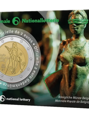2 EURO BELGIO 2025 COINCARD LOTTERIA NAZIONALE VERSIONE FRANCESE
